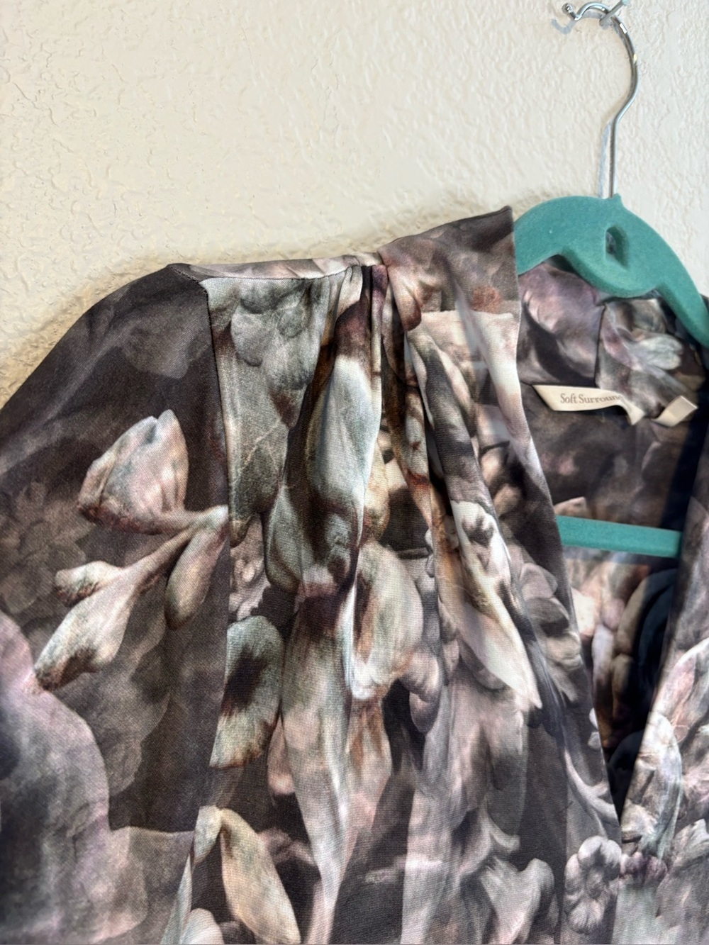 Soft Surroundings Naima Dress Floral Moody Dark Academia Maxi Dress XL - Picture 7 of 16